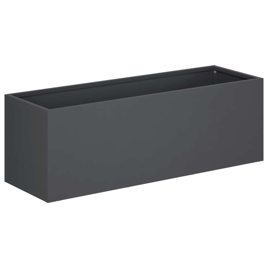 Plantenbak 2 st Antraciet 40 x 20 x 20 cm Koudgewalst staal