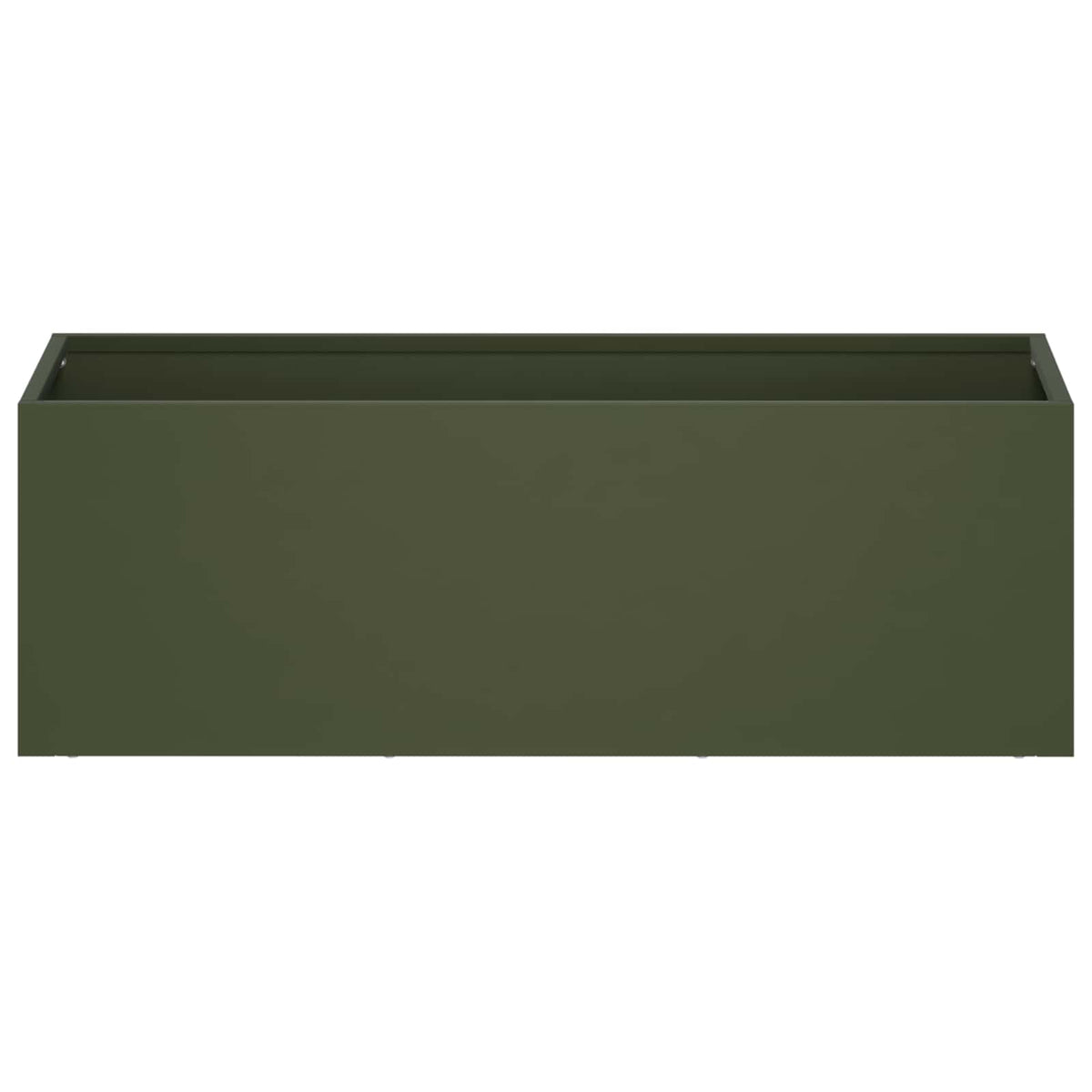 Plantenbak 2 st Olijfgroen 40 x 20 x 20 cm Koudgewalst staal