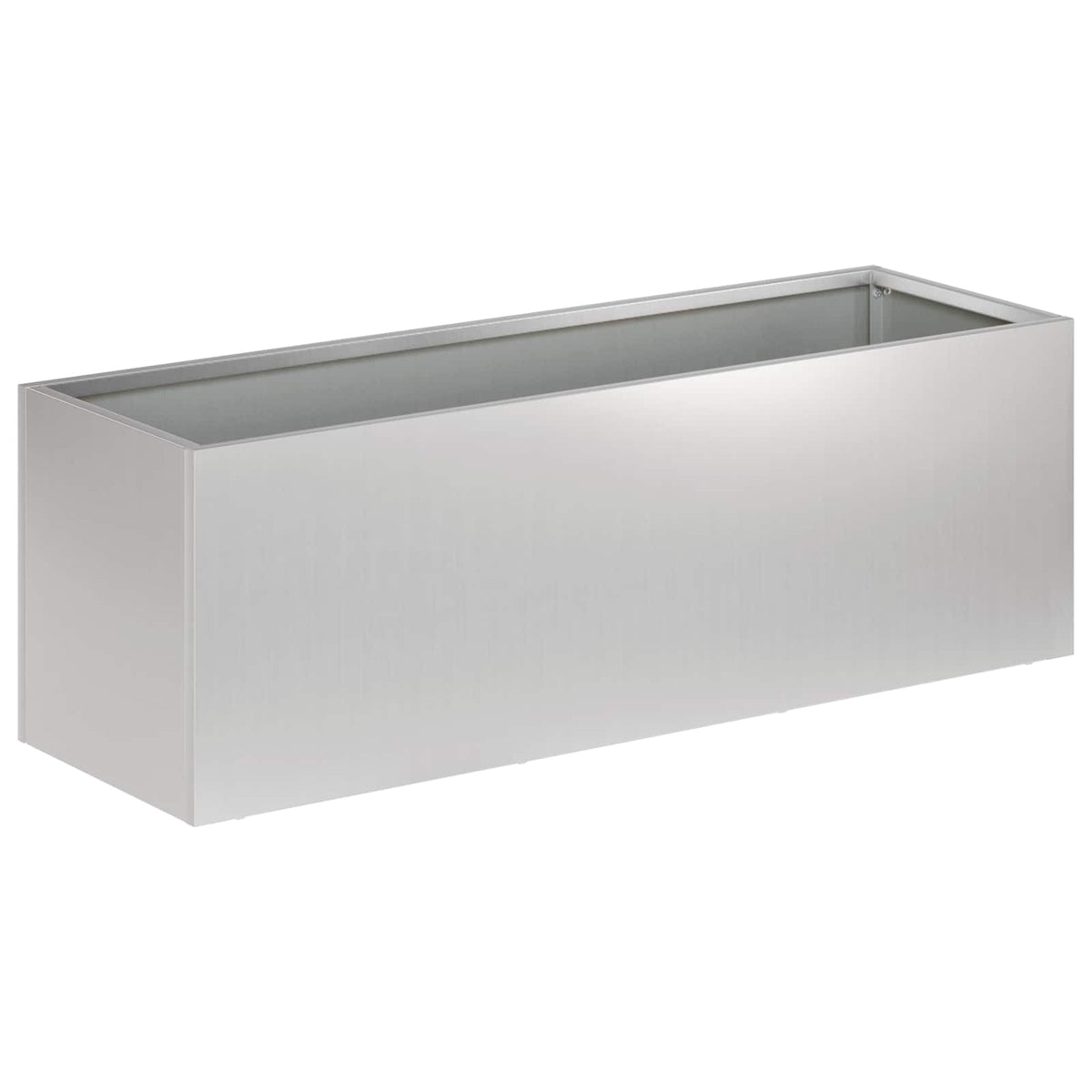 Plantenbak 2 st zilver 40 x 20 x 20 cm Gegalvaniseerd staal