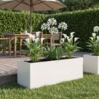 Plantenbak 60x20x20 cm staal wit