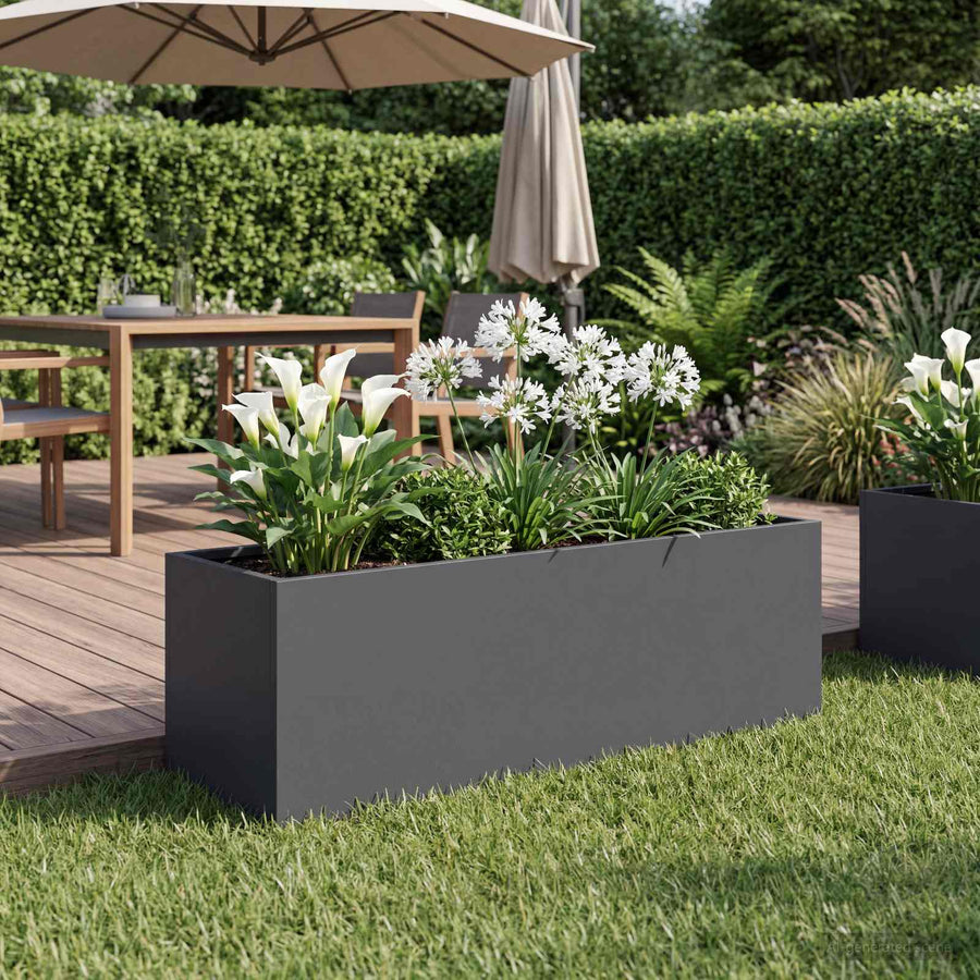 Plantenbak Antraciet 60 x 20 x 20 cm Koudgewalst staal