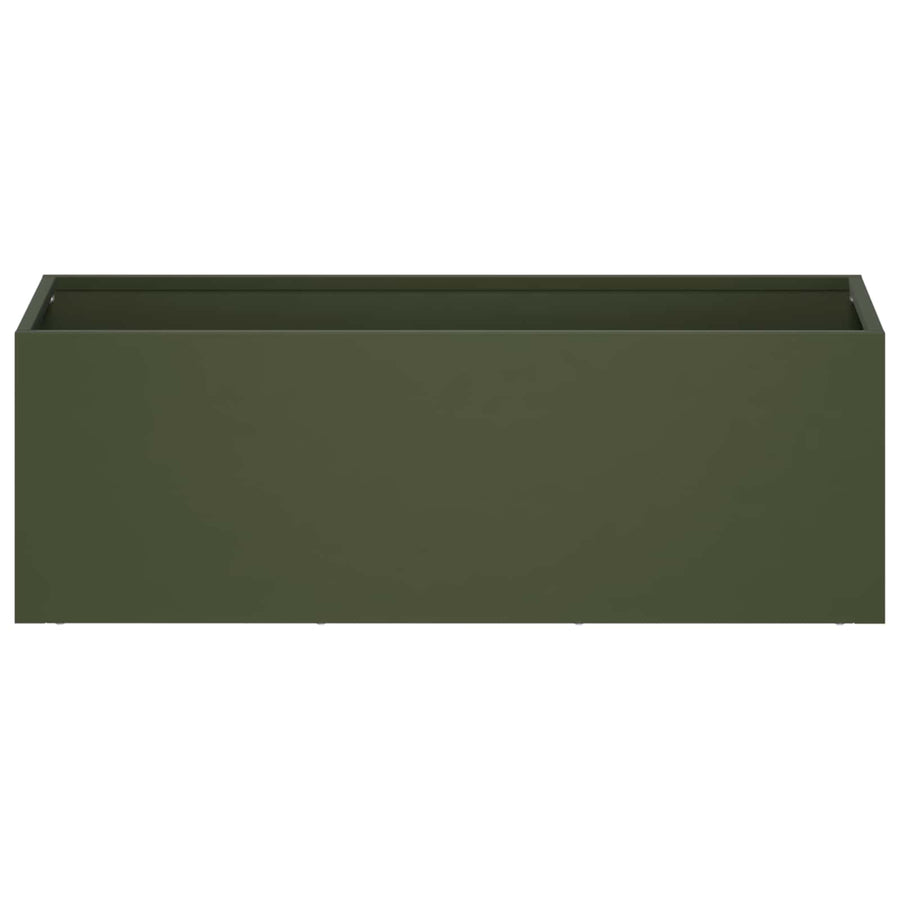 Plantenbak Olijfgroen 60 x 20 x 20 cm Koudgewalst staal