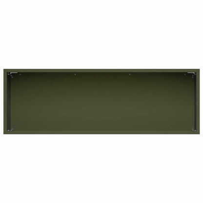 Plantenbak 2 st Olijfgroen 60 x 20 x 20 cm Koudgewalst staal