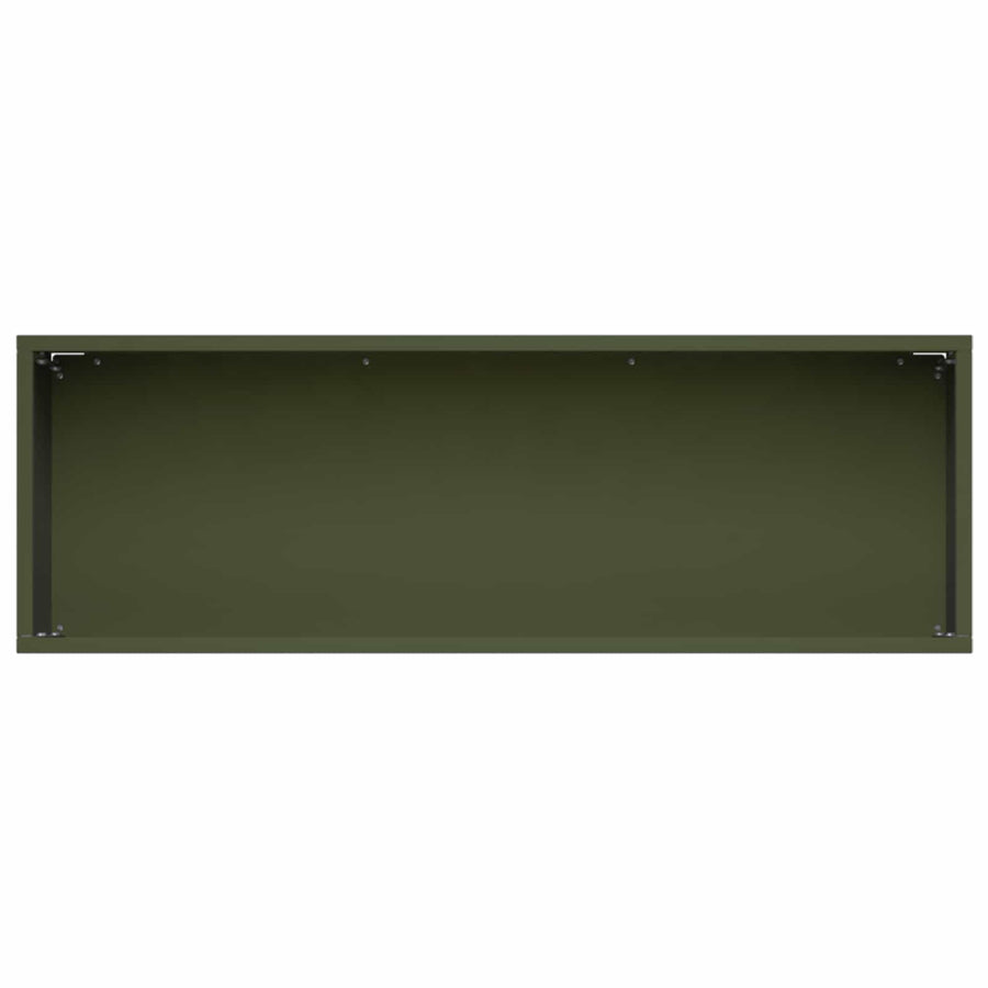Plantenbak 2 st Olijfgroen 60 x 20 x 20 cm Koudgewalst staal