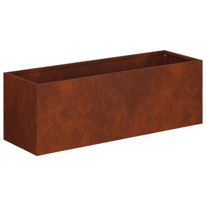 Plantenbak 2 st Roestkleurig 60 x 20 x 20 cm weervast staal