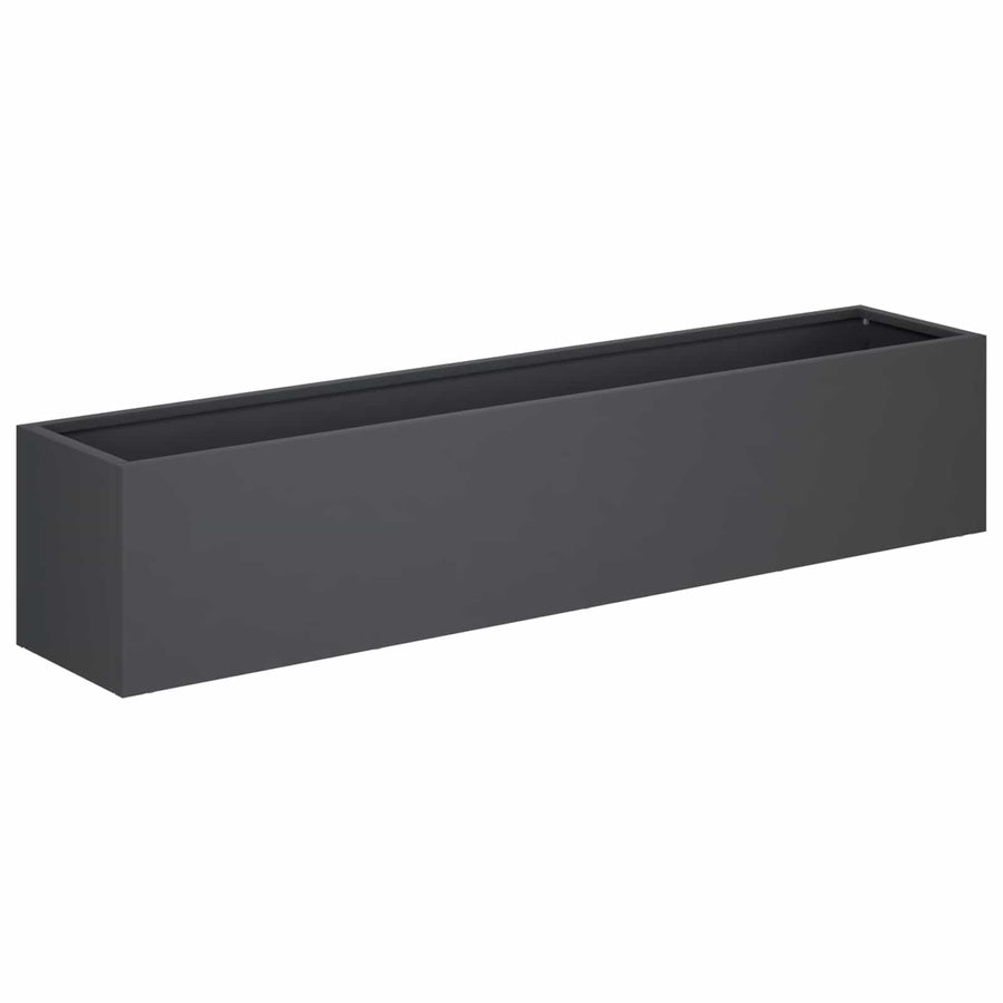 Plantenbak 2 st Antraciet 80 x 20 x 20 cm Koudgewalst staal