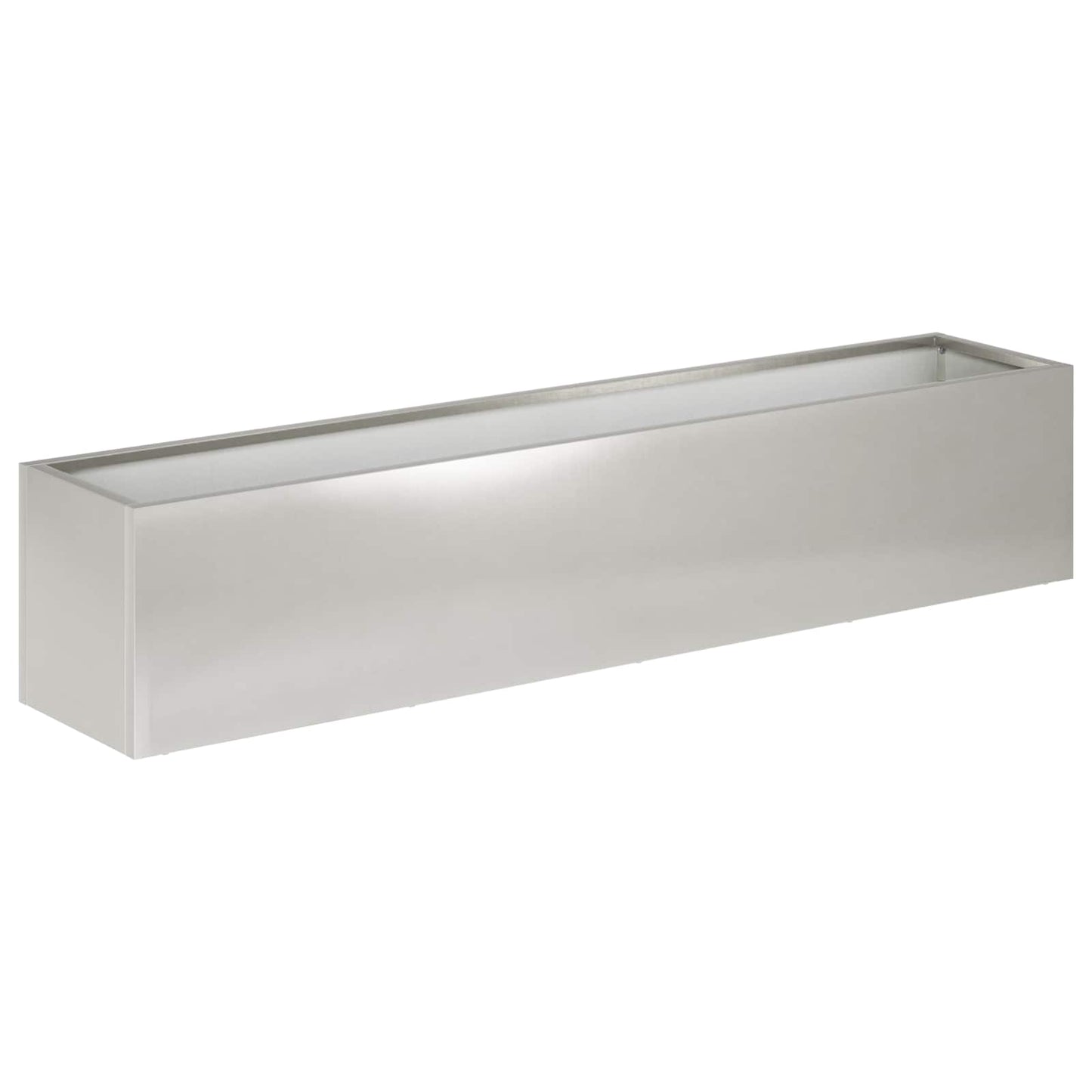 Plantenbak zilver 80 x 20 x 20 cm Roestvrij staal