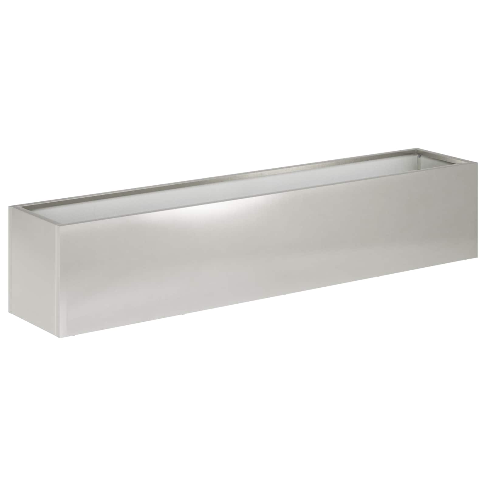 Plantenbak zilver 80 x 20 x 20 cm Roestvrij staal