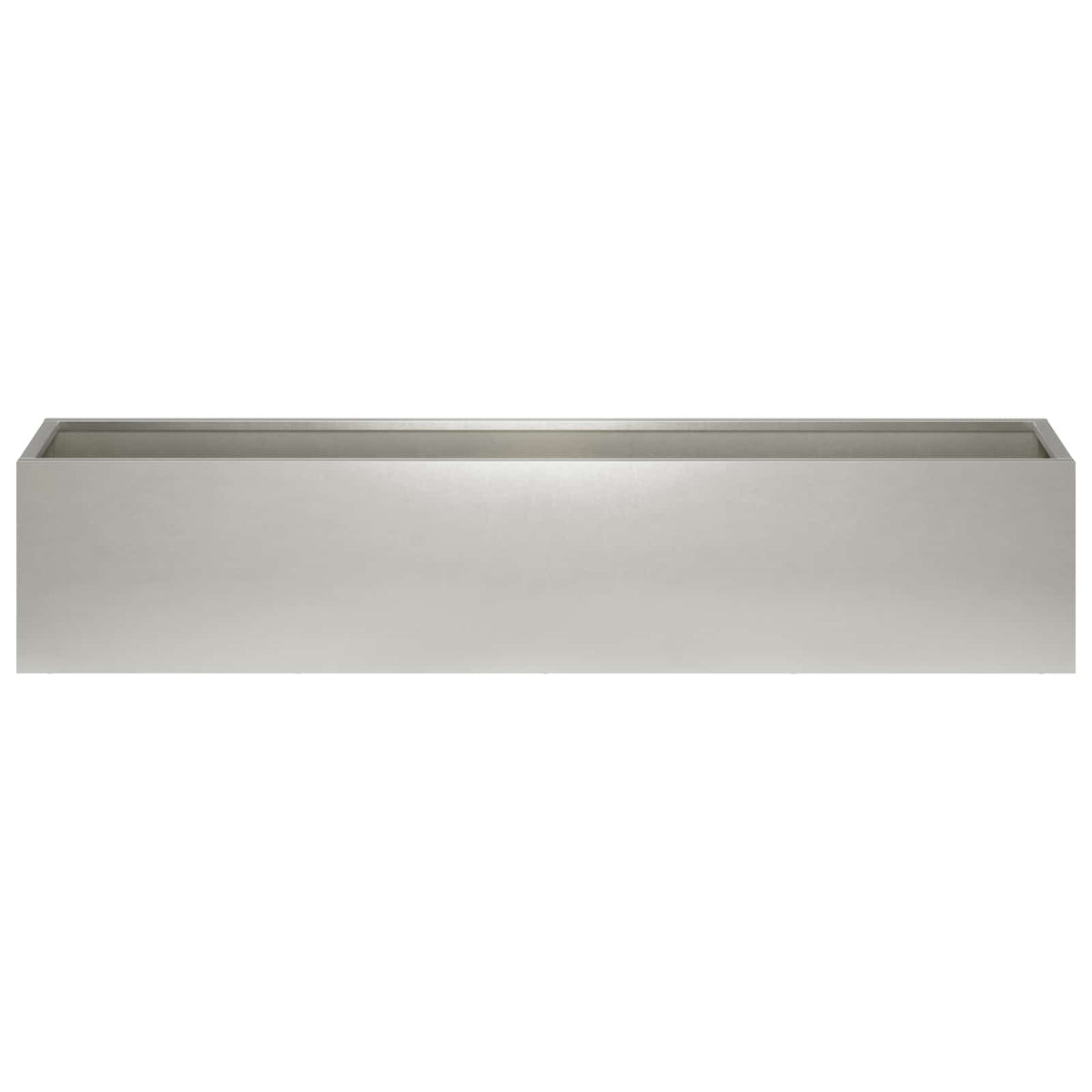 Plantenbak 2 st zilver 80 x 20 x 20 cm Roestvrij staal