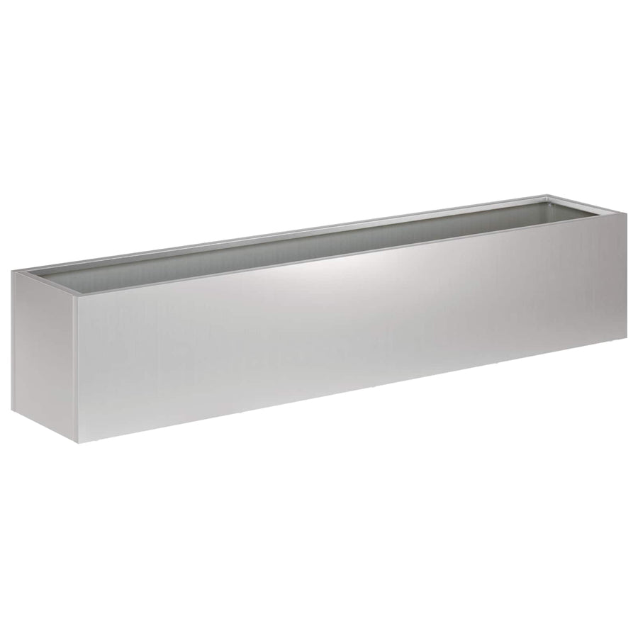 Plantenbak 2 st zilver 80 x 20 x 20 cm Gegalvaniseerd staal