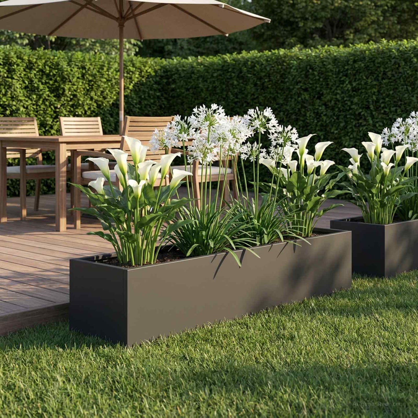 Plantenbak Zwart 100 x 20 x 20 cm Koudgewalst staal