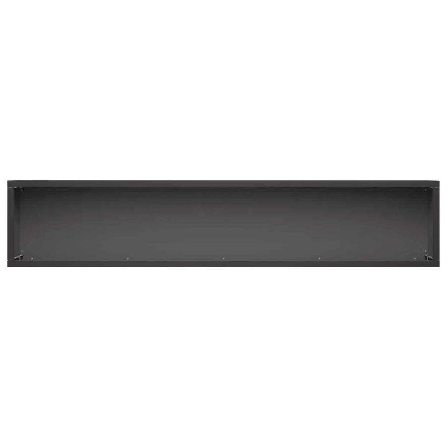 Plantenbak 2 st Zwart 100 x 20 x 20 cm Koudgewalst staal