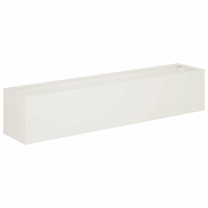 Plantenbak 2 st Wit 100 x 20 x 20 cm Koudgewalst staal