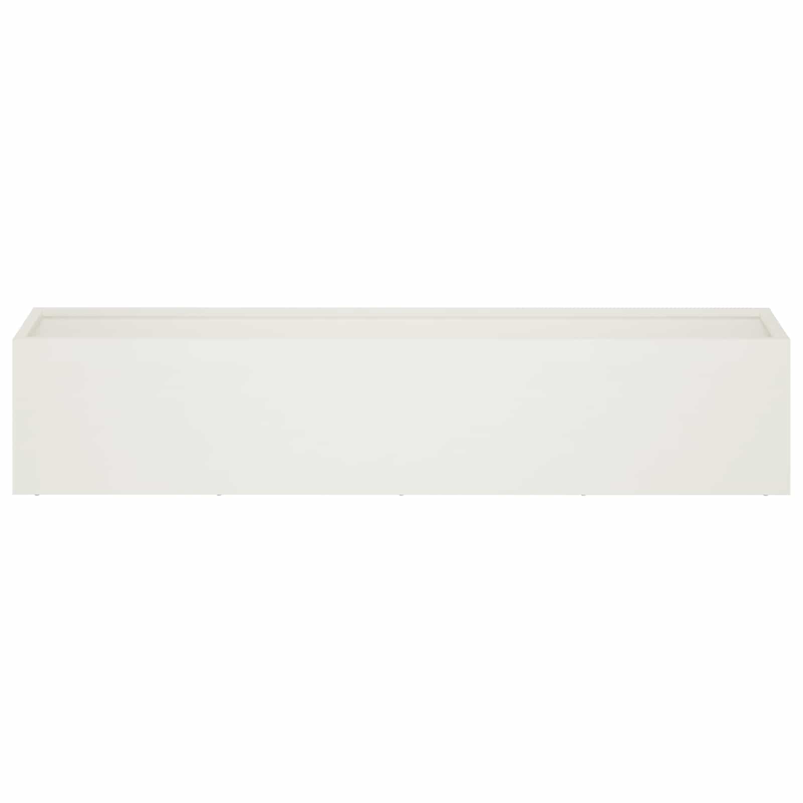 Plantenbak 2 st Wit 100 x 20 x 20 cm Koudgewalst staal