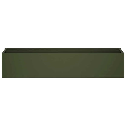 Plantenbak Olijfgroen 100 x 20 x 20 cm Koudgewalst staal