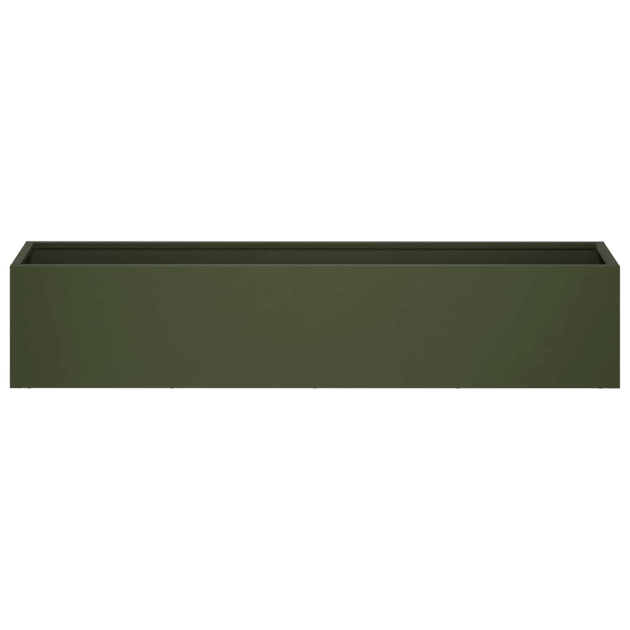Plantenbak Olijfgroen 100 x 20 x 20 cm Koudgewalst staal