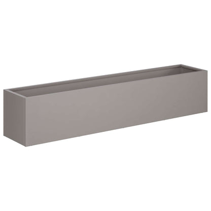 Plantenbak 2 st Roestkleurig 100 x 20 x 20 cm weervast staal