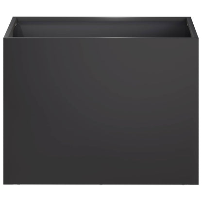 Plantenbak 2 st Zwart 40 x 30 x 30 cm Koudgewalst staal