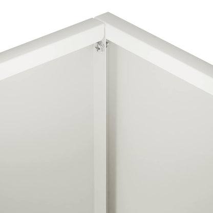 Plantenbak 2 st Wit 40 x 30 x 30 cm Koudgewalst staal