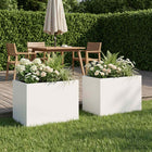 Plantenbak 40x30x30 cm staal wit