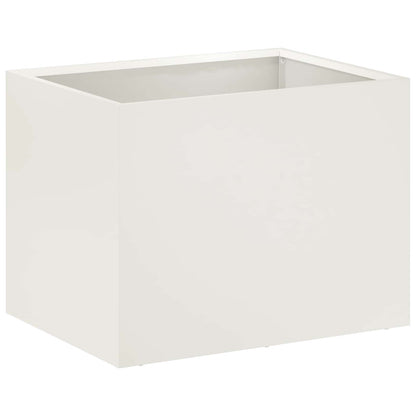 Plantenbak 2 st Wit 40 x 30 x 30 cm Koudgewalst staal