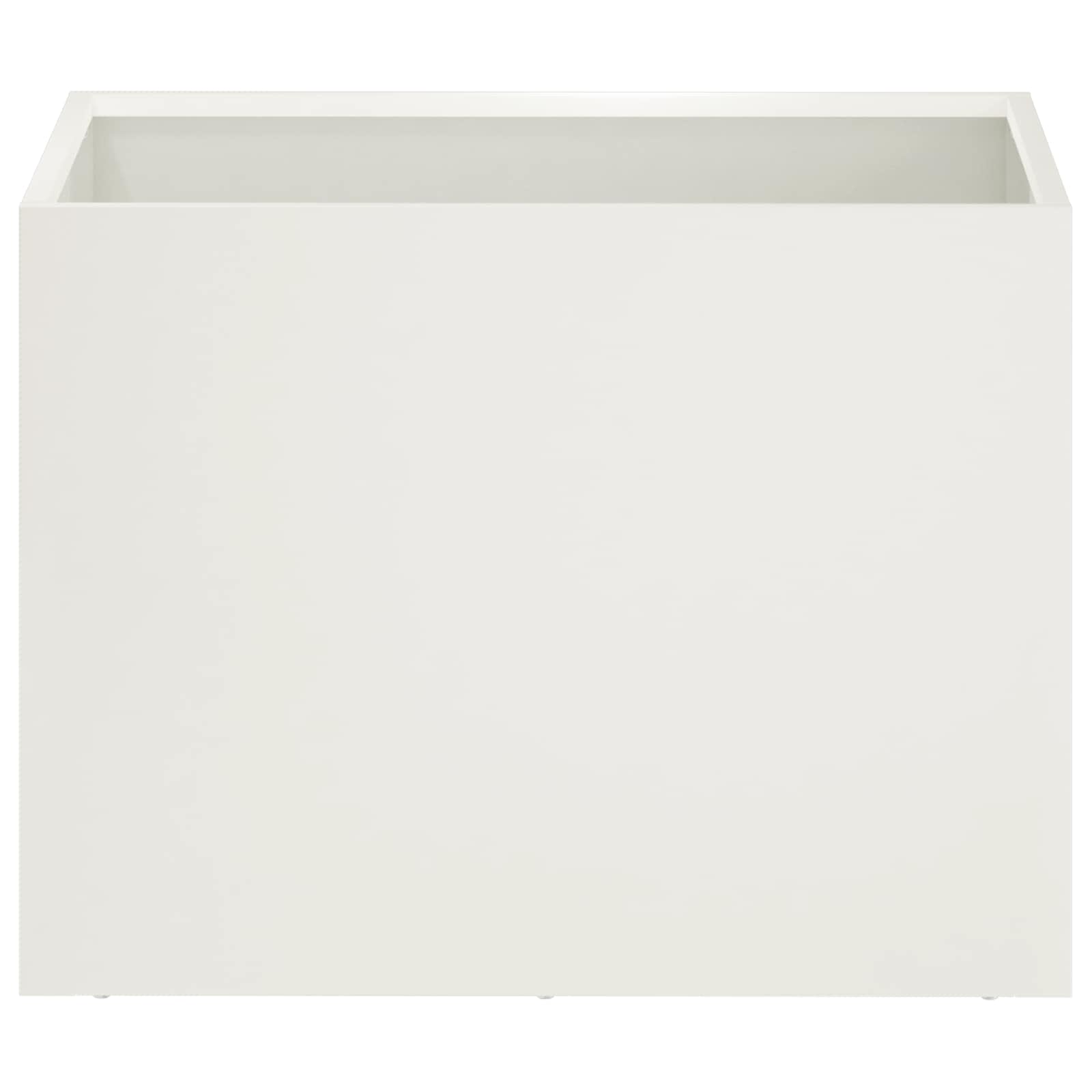 Plantenbak 2 st Wit 40 x 30 x 30 cm Koudgewalst staal