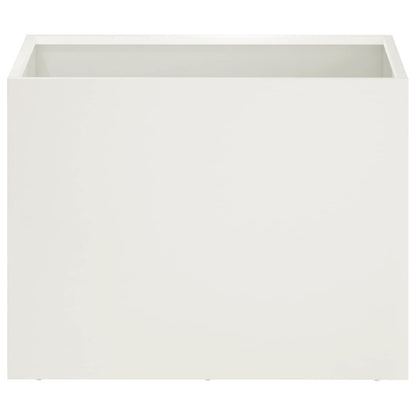 Plantenbak 2 st Wit 40 x 30 x 30 cm Koudgewalst staal