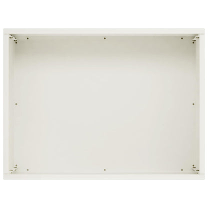 Plantenbak 2 st Wit 40 x 30 x 30 cm Koudgewalst staal