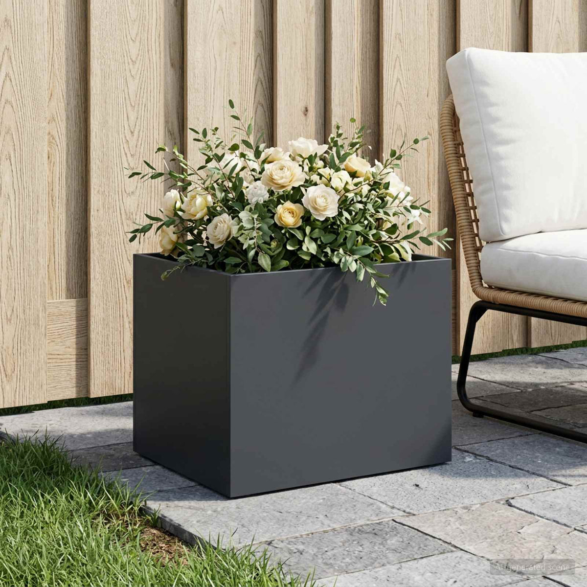 Plantenbak Antraciet 40 x 30 x 30 cm Koudgewalst staal