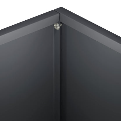 Plantenbak 2 st Antraciet 40 x 30 x 30 cm Koudgewalst staal
