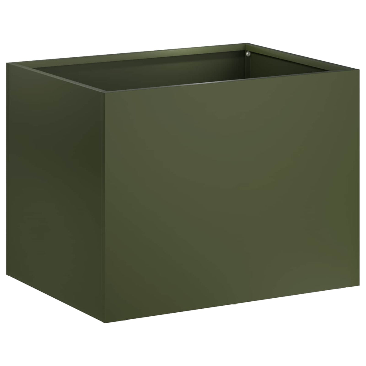 Plantenbak 2 st Olijfgroen 40 x 30 x 30 cm Koudgewalst staal