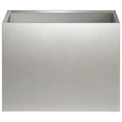 Plantenbak 2 st zilver 40 x 30 x 30 cm Roestvrij staal