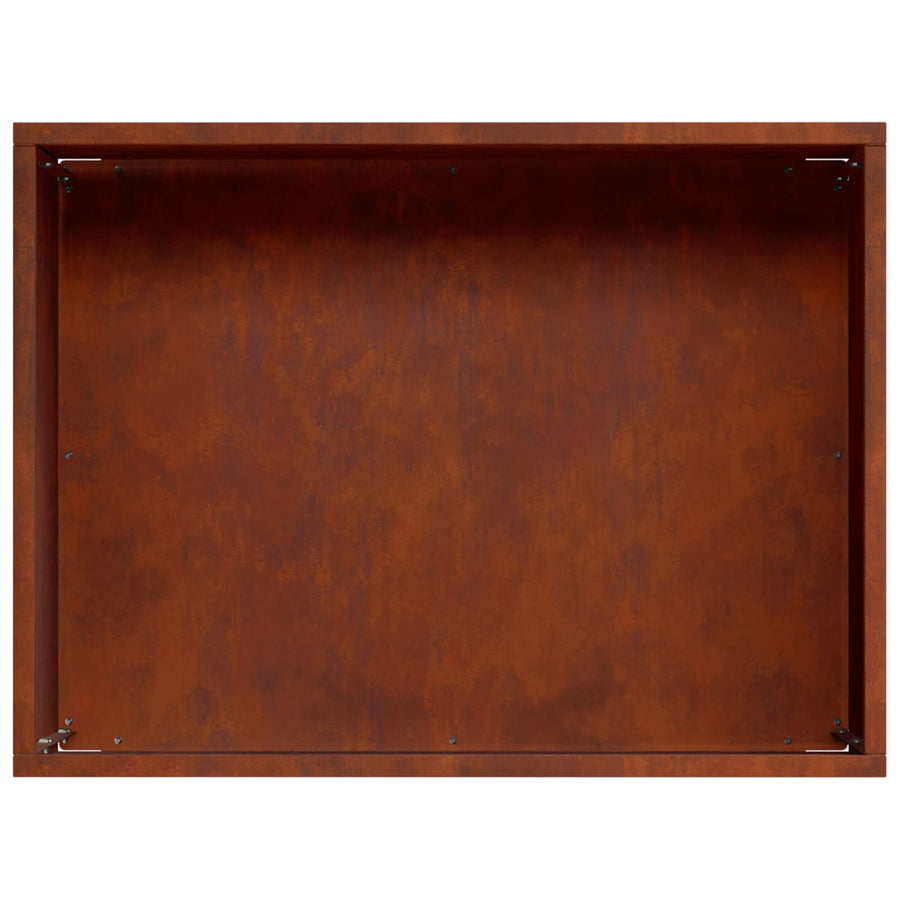 Plantenbak 2 st Roestkleurig 40 x 30 x 30 cm weervast staal