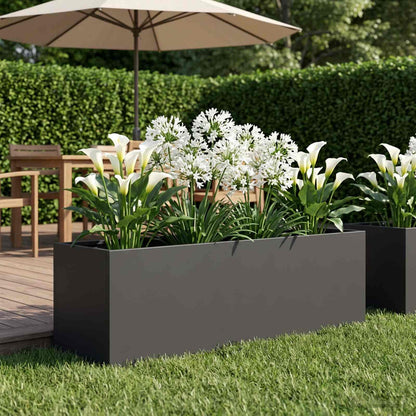 Plantenbak Zwart 80 x 30 x 30 cm Koudgewalst staal