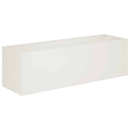 Plantenbak 2 st Wit 80 x 30 x 30 cm Koudgewalst staal