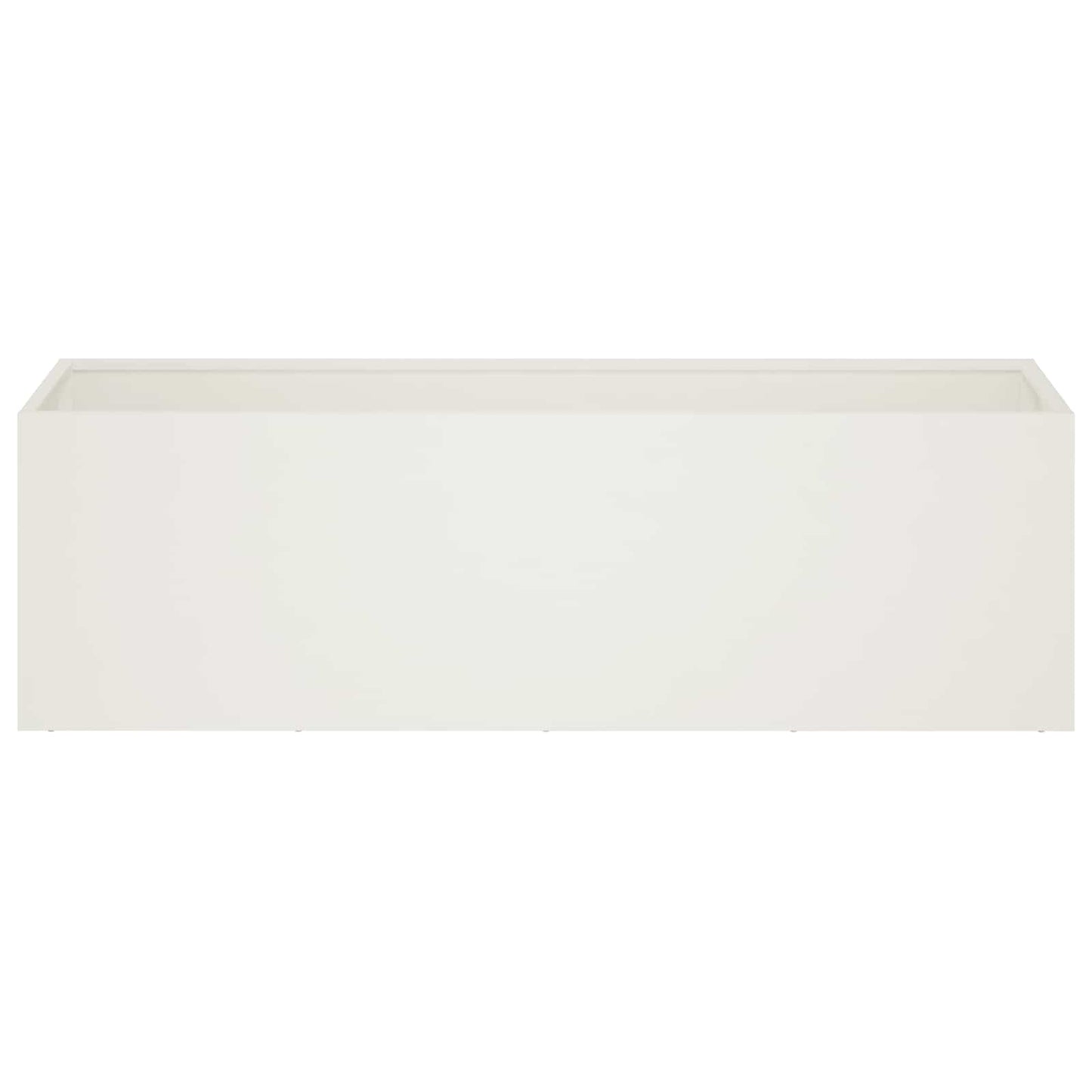 Plantenbak 2 st Wit 80 x 30 x 30 cm Koudgewalst staal