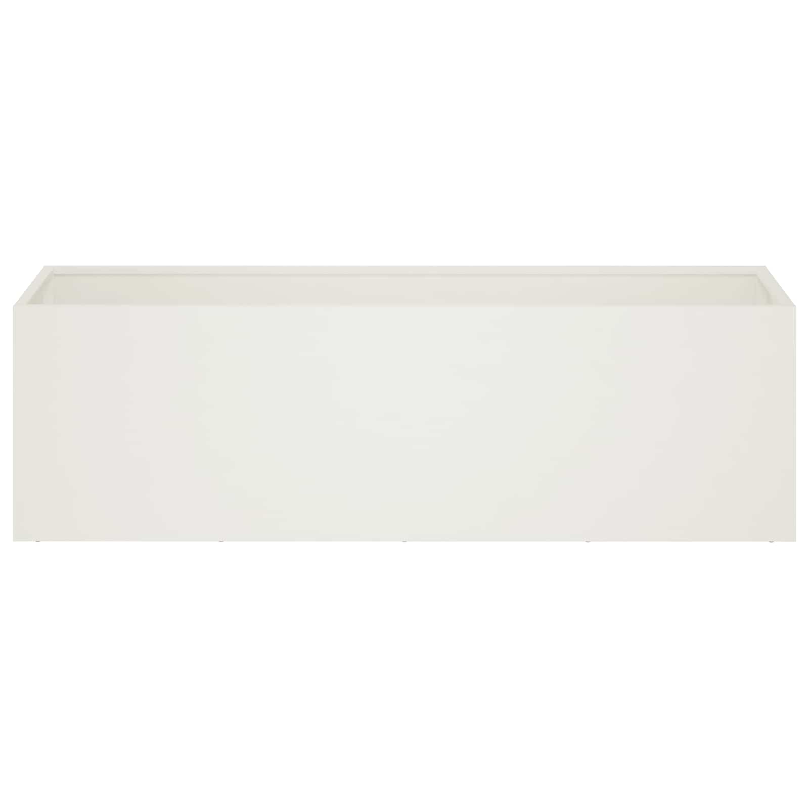 Plantenbak 2 st Wit 80 x 30 x 30 cm Koudgewalst staal