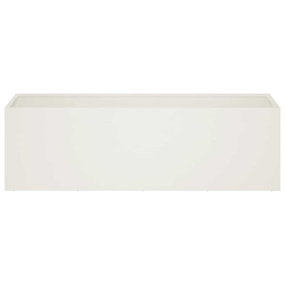 Plantenbak 2 st Wit 80 x 30 x 30 cm Koudgewalst staal