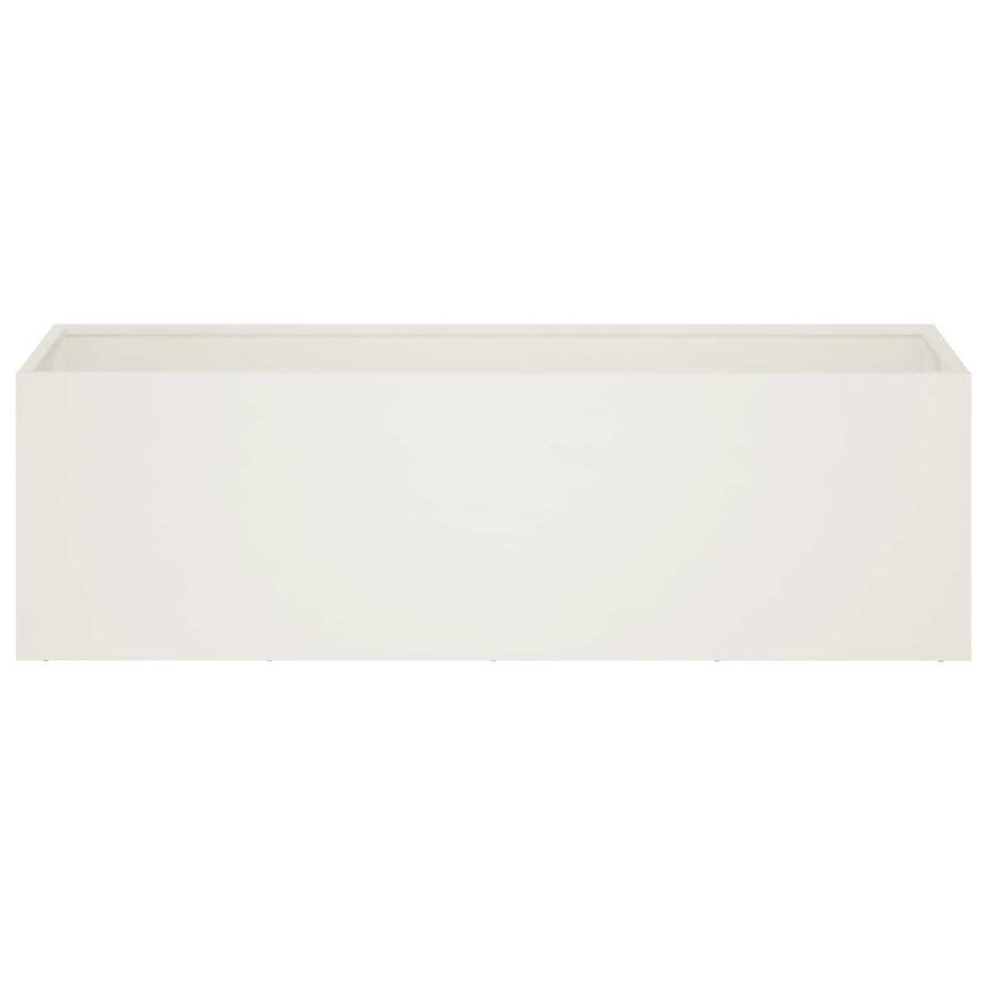 Plantenbak 2 st Wit 80 x 30 x 30 cm Koudgewalst staal