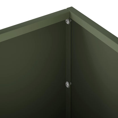 Plantenbak Olijfgroen 80 x 30 x 30 cm Koudgewalst staal
