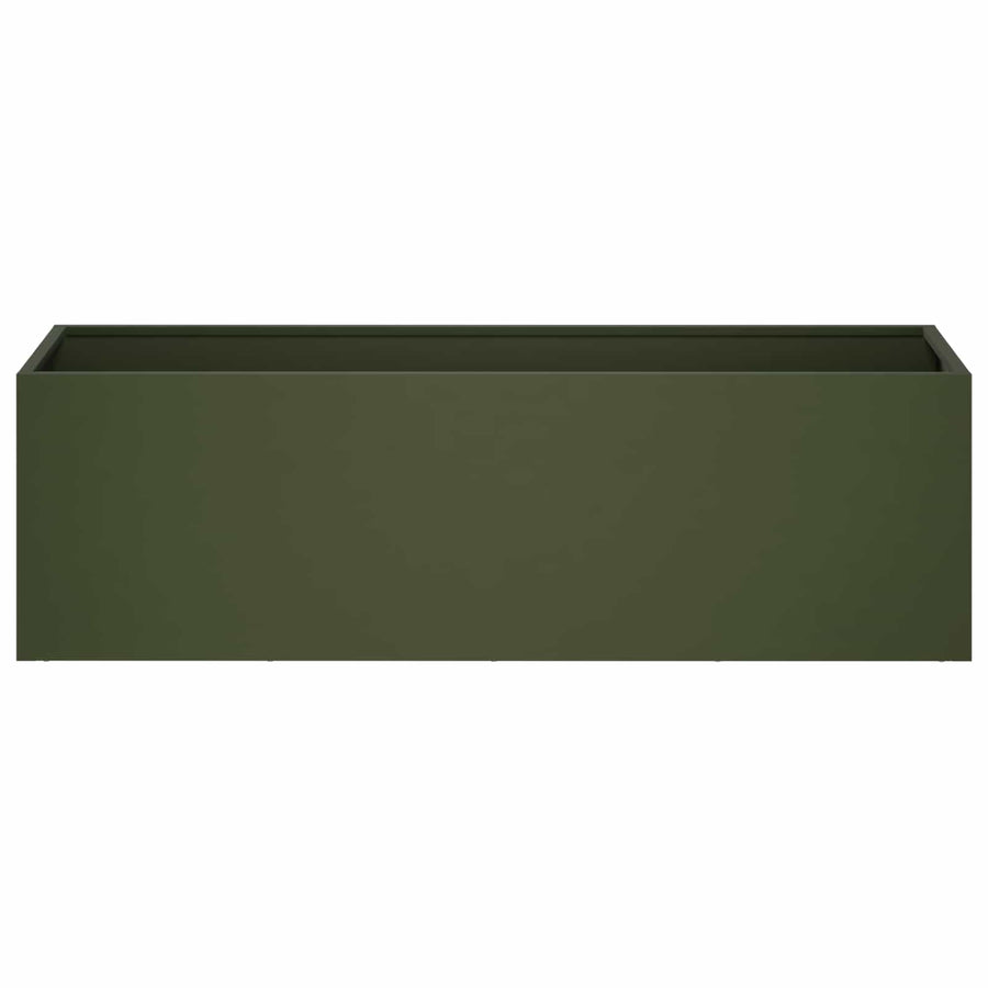 Plantenbak Olijfgroen 80 x 30 x 30 cm Koudgewalst staal