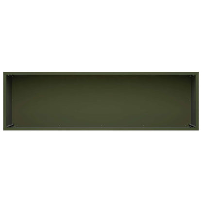 Plantenbak Olijfgroen 80 x 30 x 30 cm Koudgewalst staal