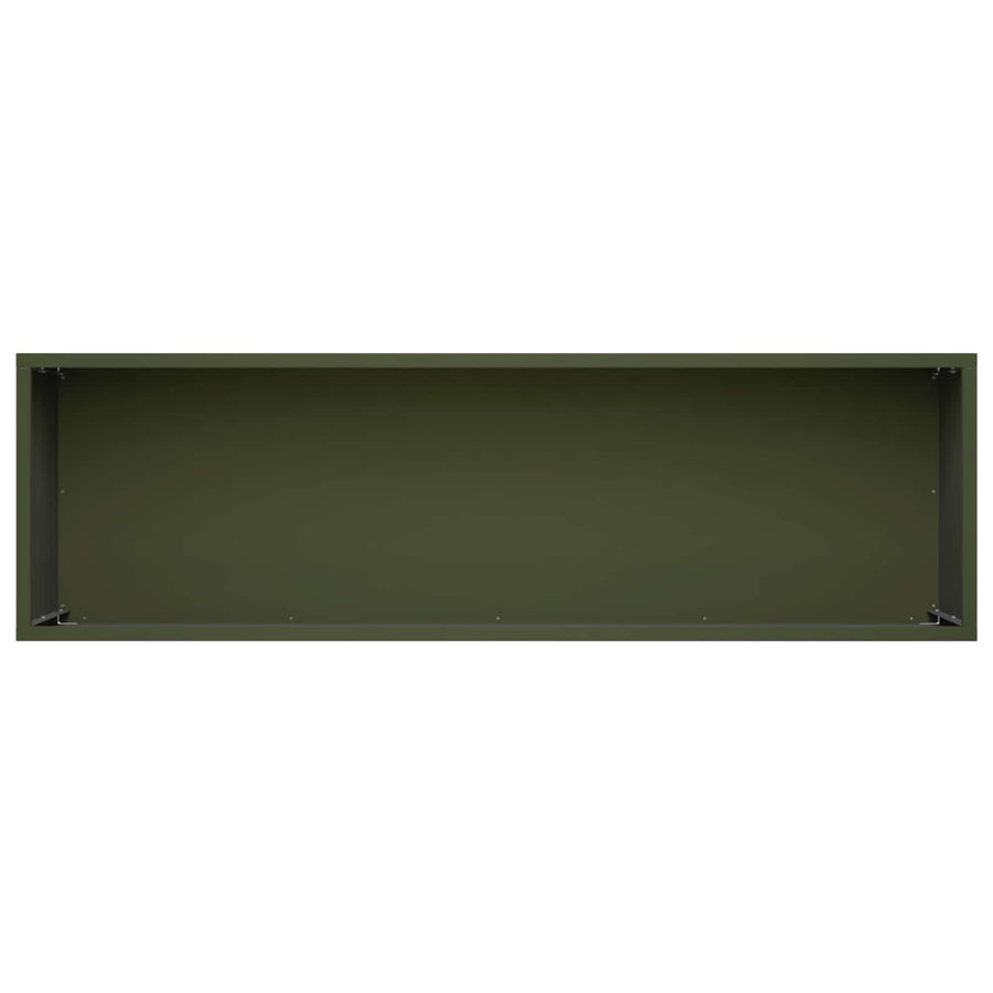 Plantenbak Olijfgroen 80 x 30 x 30 cm Koudgewalst staal