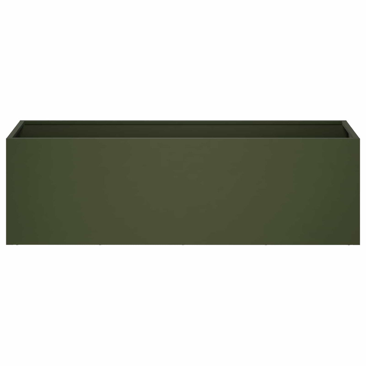 Plantenbak 2 st Olijfgroen 80 x 30 x 30 cm Koudgewalst staal