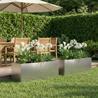 Plantenbak set 2 stuks 80x30x30 cm staal