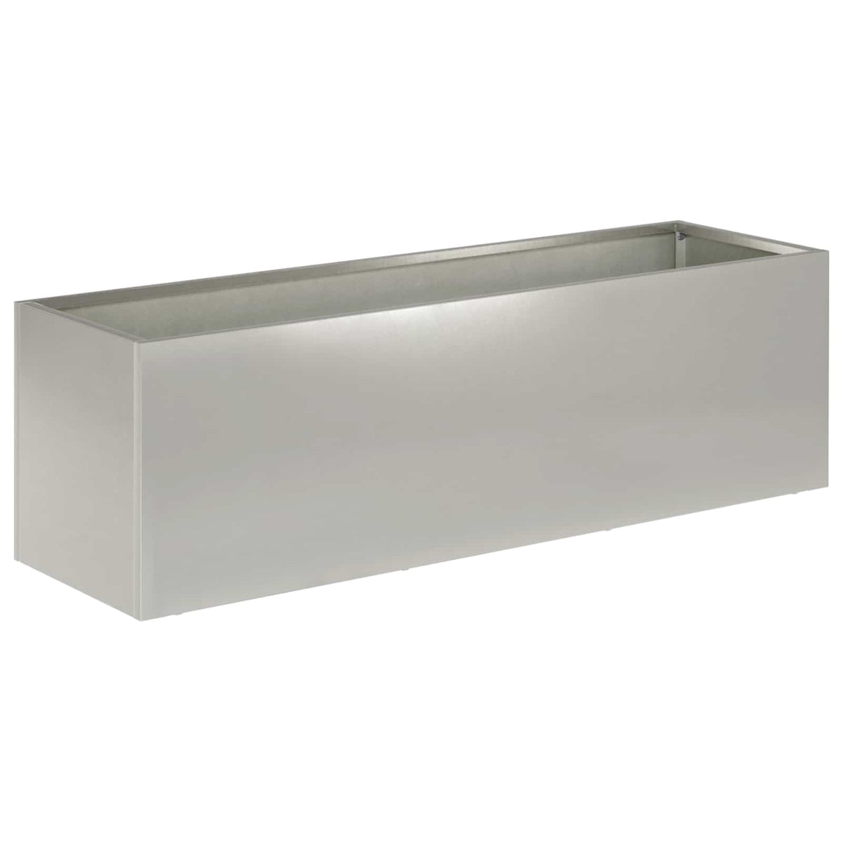 Plantenbak 2 st zilver 80 x 30 x 30 cm Roestvrij staal