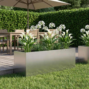 Plantenbak 80x30x30 cm gegalvaniseerd staal zilver