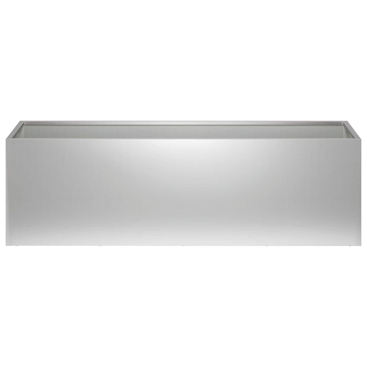 Plantenbak 2 st zilver 80 x 30 x 30 cm Gegalvaniseerd staal