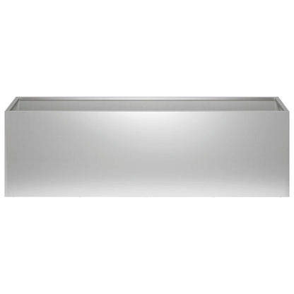 Plantenbak 2 st zilver 80 x 30 x 30 cm Gegalvaniseerd staal