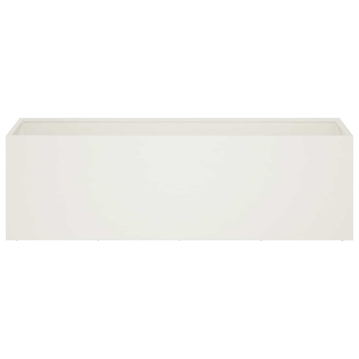 Plantenbak 2 st Wit 100 x 30 x 30 cm Koudgewalst staal